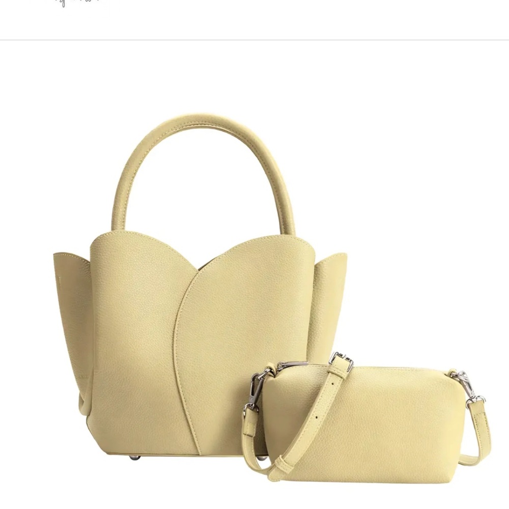 Anthropologie Yellow Tote Bag Set